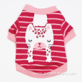 New Autumn striped cotton cartoon printing pet clothes